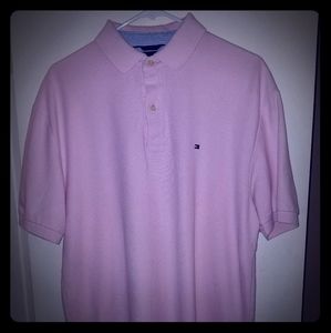 Solid pink Tommy Hilfiger polo